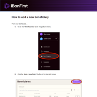 Guide to how to add a beneficiary on the iBanFirst platform.
