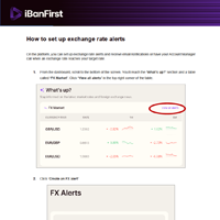 Guide to how to set up exchange rate alerts on the iBanFirst platform.